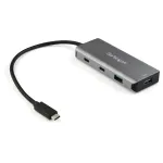 StarTech.com 4 prievadų USB-C centras su 2x USB-A ir 2x USB-C &ndash; SuperSpeed 10Gbps USB 3.2 Gen 2 centras &ndash; maitinamas i&scaron; USB magistralės &ndash; ne&scaron;iojamas USB-C į USB adapteris &ndash; aliuminis &ndash; 25 cm laidas