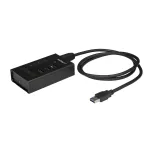 StarTech.com HB30A3A1CST 4 prievadų USB 3.0 &scaron;akotuvas, USB-A į 3x USB-A ir 1x USB-C, pramoninis, metalinis