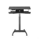 Maclean MC-835 ne&scaron;iojamas stalas su elektriniu auk&scaron;čio reguliavimu 72-122 cm, max. 37 kg, valdymo pultas, sėdėjimo-stovėjimo darbo vieta