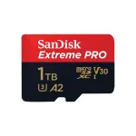 MicroSDXC atminties kortelė SANDISK Extreme PRO 1TB UHS-I, skaitymas 200 MB/s, ra&scaron;ymas 140 MB/s, A2, U3, V30, 10 klasė