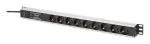 DIGITUS DN-95438 PDU su dažnių filtru ir apsauga nuo vir&scaron;įtampių 1U 9x ki&scaron;tukinis lizdas 16A 3600W 230V 2m