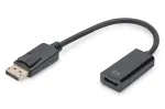 DIGITUS Adapter, DisplayPort Stecker - HDMI A Kupplung DisplayPort Standard 1.1a, UL20276 zertifiziert, AWG28 (DB-340400-001-S)