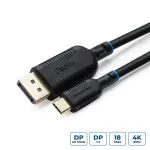 MicroConnect MC-USBCDP1 adapterinis kabelis USB Type-C &ndash; DisplayPort 1 m juodas