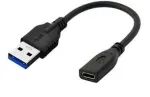 Microconnect USB3.0ACF02 USB 3.2 adapterio kabelis, USB-A ki&scaron;tukas į USB-C lizdą, 0,2 m, juodas