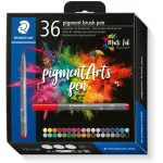 Brush Pen rinkinys Staedtler Pigment Arts 36 spalvų