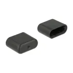 DeLOCK 64008 USB Type-C ki&scaron;tukinio lizdo apsauginis dangtelis, juodas, 10 vnt.