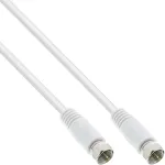 InLine SAT kabelis 2x ekranuotas itin mažų nuostolių 2x F-ki&scaron;tukas >75 dB baltas 15 m