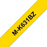 Brother M-K631B lipni juosta etiketėms, juoda ant balto, 1,2 cm &times; 8 m