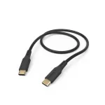 Hama Flexible USB kabelis USB 2.0 1,5 m USB C juodas