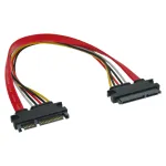 InLine SATA duomenų + maitinimo laidas SATA 6Gb/s ki&scaron;tukas / lizdas 0,50 m