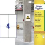 Avery Zweckform L7876 - Extra strength permanent adhesive rectangular paper labels - wei&szlig; - 100 x 148 mm 80 Rolle(n) (20 Rolle(n) x 4) (L7876-20)