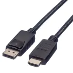 ROLINE vaizdo / garso kabelis DisplayPort &ndash; HDMI, 32 AWG, 3 m, ekranuotas, juodas (11.04.5782)