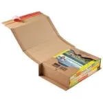 ColomPac CP020.12.020 - Lanksti apvyniojamoji pakuotė knygoms i&scaron; gofruoto kartono - 325 x 250 x 80 mm - ruda - 1 pak. = 20 vnt.