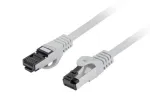 Tinklo jungiamasis kabelis LANBERG Cat8 S/FTP (S-STP) RJ-45&ndash;RJ-45 Pilka 0,5 m