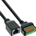 InLine 92505H laidų jungtis RJ45 Cat.5e 8P8C / gnybtų blokas, 8 kontaktų, juoda