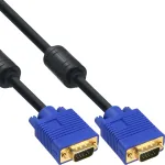 InLine 17719T S-VGA kabelis, 15-pin HD ki&scaron;tukas/ki&scaron;tukas, juodas, 2 m