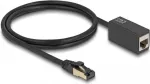 DeLOCK RJ45 ki&scaron;tukas į RJ45 lizdą Cat.8.1 S/FTP 1 m juodas