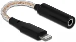 Mobiliojo telefono kabelis DeLOCK 66317 3,5 mm Lightning juodas 0,105 m