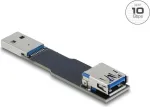 Gender changer laidas DELOCK 67420 USB Type-A į Type-A, juodas
