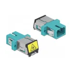 Optiminis skaidulų movos jungtis DeLOCK 86890 SC Simplex moteri&scaron;ka į SC Simplex moteri&scaron;ka, daugiamodė, aqua