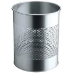 Durable 3310-23 apvalus plieninis &scaron;iuk&scaron;lių kibiras, 15 l, perforuotas 165 mm, sidabrinis