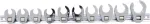 KS TOOLS 3/8 inch 12-kampis atviras veržliarakčių rinkinys, 10 dalių, 10-22 mm (913.3900)