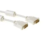 ACT AK3620 DVI-D Single Link kabelis, ki&scaron;tukas-ki&scaron;tukas, 1,8 m, dramblio kaulo spalvos