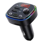 FM siųstuvas VAKOSS TC-B439K Bluetooth USB, 87.5&ndash;108 MHz, microSD/USB atkūrimas, 5V/3.1A i&scaron;ėjimas, RGB ekranas