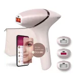 IPL plaukų &scaron;alinimo prietaisas Philips Lumea Prestige BRI953/02 &ndash; SenseIQ, veido ir kūno antgaliai, AC/akumuliatorius, rožinis auksas/rožinė