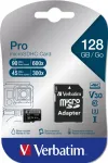 Verbatim Pro 128 GB MicroSDXC UHS-I Class 10 atminties kortelė