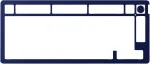 Mechaninė klaviatūra KINGSTON HyperX Alloy Rise 75 Top Plate Navy Blue (85U15AA)