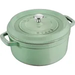Staub apvalus ketaus puodas 5,2 l, mėtų spalva &ndash; La Cocotte 26 cm