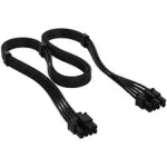 Corsair kabelis, Type 4, PCIe maitinimo jungtis, 8 kontaktų (6+2), 650 mm, atskirai apvalkaluotas - juodas