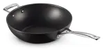 Le Creuset Toughened Non-Stick keptuvė wok 30 cm juoda/sidabrinė