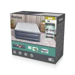 Pripučiamas čiužinys Bestway Tritech Queen su įmontuotu siurbliu ir antimikrobine danga 2,03 m x 1,52 m x 51 cm