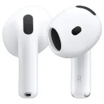 Apple AirPods 4 kartos belaidės ausinės su MagSafe įkrovimo dėklu &ndash; balta (MXP63LL/A)