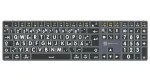 LogicKeyboard XL-Print Titan White on Black DE (Mac) &ndash; voki&scaron;kas QWERTZ i&scaron;dėstymas