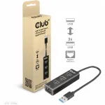USB &scaron;akotuvas CLUB3D USB 3.2 Gen1 Type-A 3 prievadai su Gigabit Ethernet