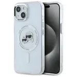 Karl Lagerfeld KLHMP14SHLSKCH Hardcase, Apple iPhone 14 6,1 inch, balta, IML metalas, Karl & Choupette Head, MagSafe
