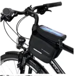 ILIKE Wozinsky Universal Frame Bike Bag Vandenui Atsparus Dviračio Krep&scaron;ys Telefono Dėklas 1,5L Juodas (WBB26BK)