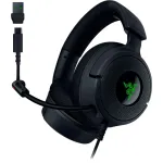 Razer Kraken V4 X &ndash; laidinis žaidimų ausinių komplektas su TriForce 40 mm tvarkyklėmis, i&scaron;traukiamu kardioidiniu mikrofonu, 7.1 erdviniu garsu ir Chroma RGB ap&scaron;vietimu