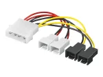 Goobay maitinimo adapteris ir kabelis PC ventiliatoriams; 5.25 colio vyri&scaron;kas jungtis į 2x 12 V/2x 5 V