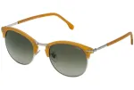 LOZZA SL2293M-579V Vyri&scaron;ki kvadratiniai akiniai nuo saulės, Havana acetato rėmelis, žali polikarbonatiniai lę&scaron;iai, 52 mm