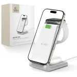 TECH-PROTECT QI15W-A36 3-in-1 belaidis įkroviklis Apple įrenginiams baltas