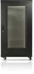 GETFORT 19-inch 22U Floor-Standing Server Rack Cabinet 600x600mm Perforated Steel Doors Black