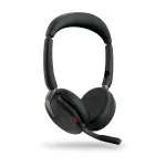 Jabra Evolve2 65 Flex - Link380a MS Stereo, belaidis ir laidinis, 20 - 20000 Hz, biurui / skambučių centrui, 136 g, ausinės, juodos