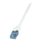 LogiLink EconLine Cat.6A U/UTP komutacinis kabelis CP3031U, RJ45&ndash;RJ45, 1 m, baltas