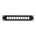 LogiLink ACT108 10 prievadų Keystone skydelis, 10 colių stovas, 1U, juodas
