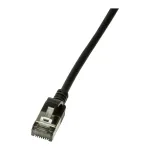 LogiLink Ultraflex SlimLine Cat6a S/FTP pataisos kabelis, 2 m, juodas (CQ9053S)