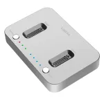 LogiLink USB 3.2 Gen2 2 lizdų M.2 NVMe SSD doko stotis su klonavimo funkcija
